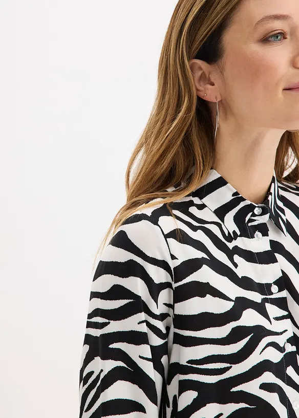 Blus av mjuk viskos, bonprix