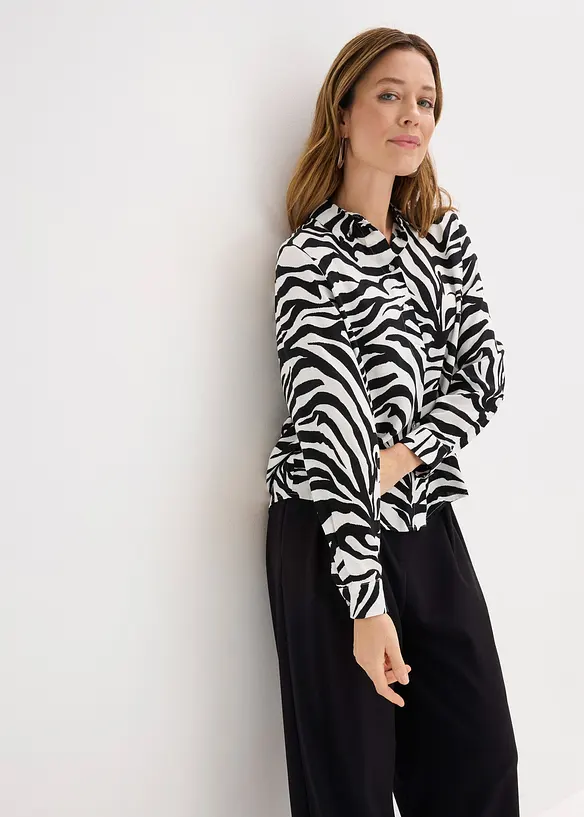 Blus av mjuk viskos, bonprix