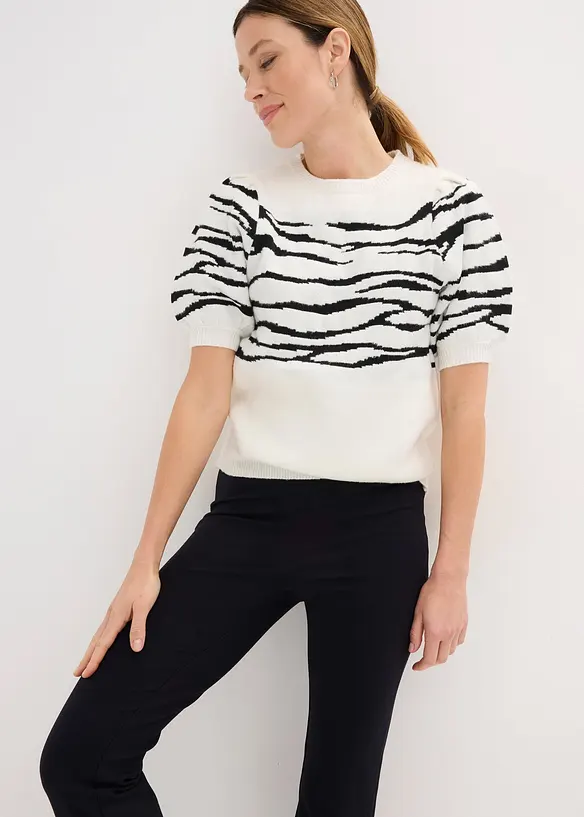 Tr&ouml;ja med puff&auml;rmar, bonprix