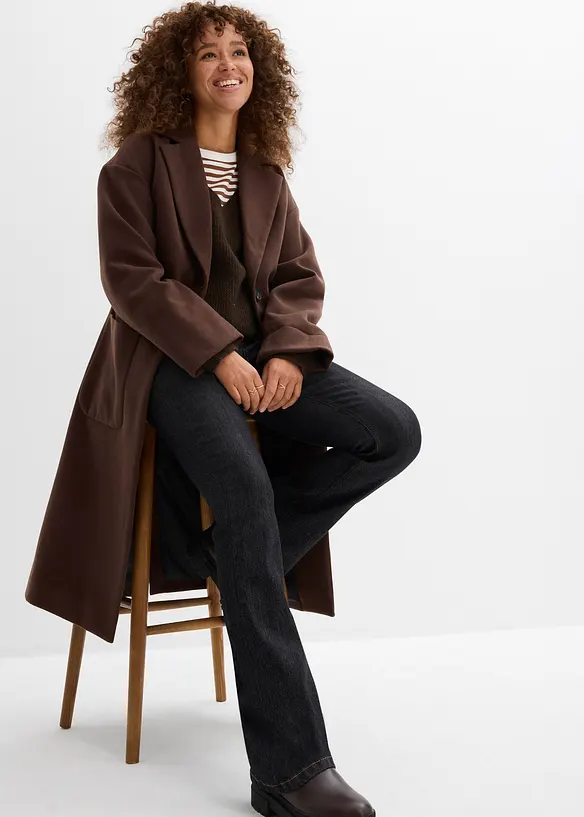 Bootcut Jeans High Waist, med bekv&auml;m midja, bonprix