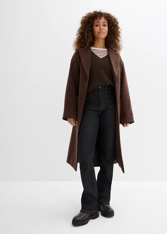 Bootcut Jeans High Waist, med bekv&auml;m midja, bonprix