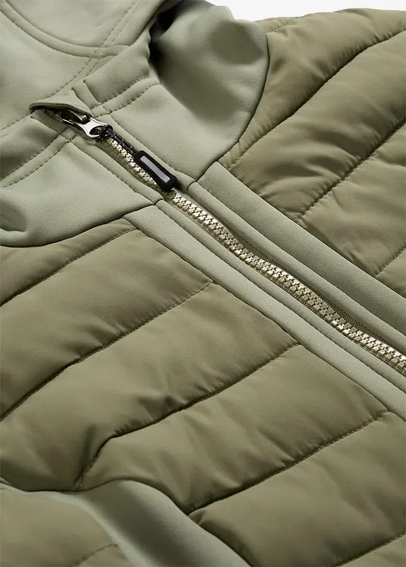 Vattenavvisande softshelljacka med kviltade inf&auml;llningar, bonprix