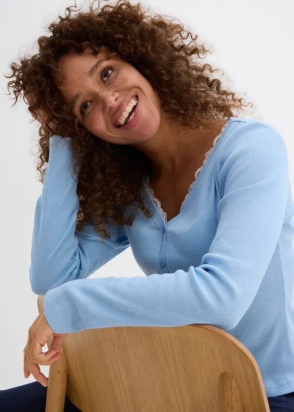 2 i 1-topp av bomull, bonprix