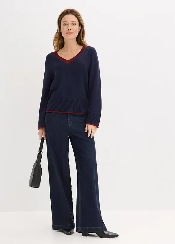 Tr&ouml;ja med kontrasterande r&auml;nder, bonprix