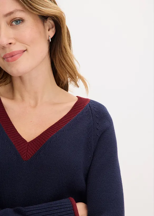 Tr&ouml;ja med kontrasterande r&auml;nder, bonprix