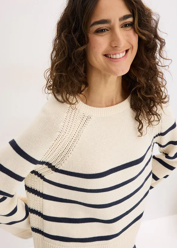 Tr&ouml;ja med kontrasterande r&auml;nder, bonprix