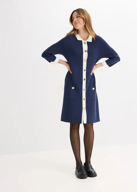 Stickad kl&auml;nning, bonprix