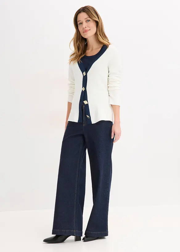 Stickad kofta, bonprix