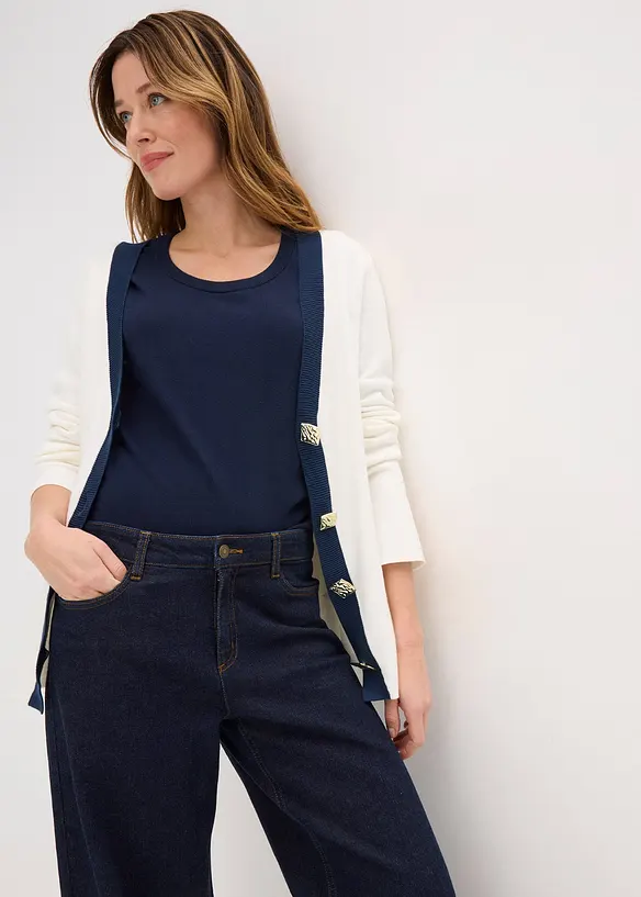 Stickad kofta, bonprix