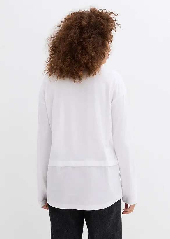 Topp med blusinf&auml;llning, bonprix