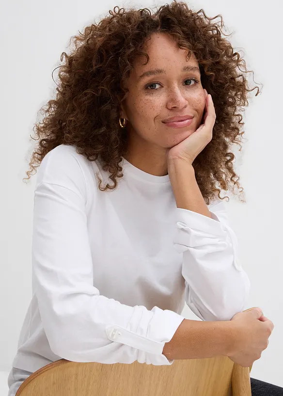 Topp med blusinf&auml;llning, bonprix