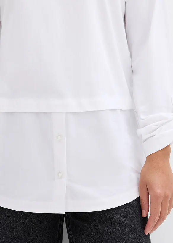 Topp med blusinf&auml;llning, bonprix