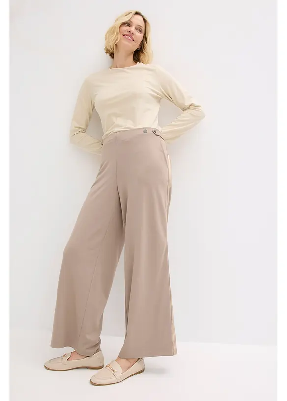 Jerseybyxa med dekorativa slejfar, bonprix