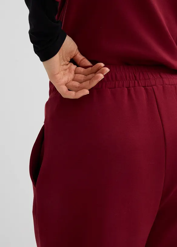 Byxa av stabil jersey i barrelmodell, bonprix