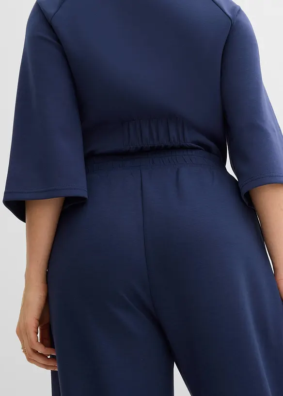 Byxa av stabil jersey i barrelmodell, bonprix