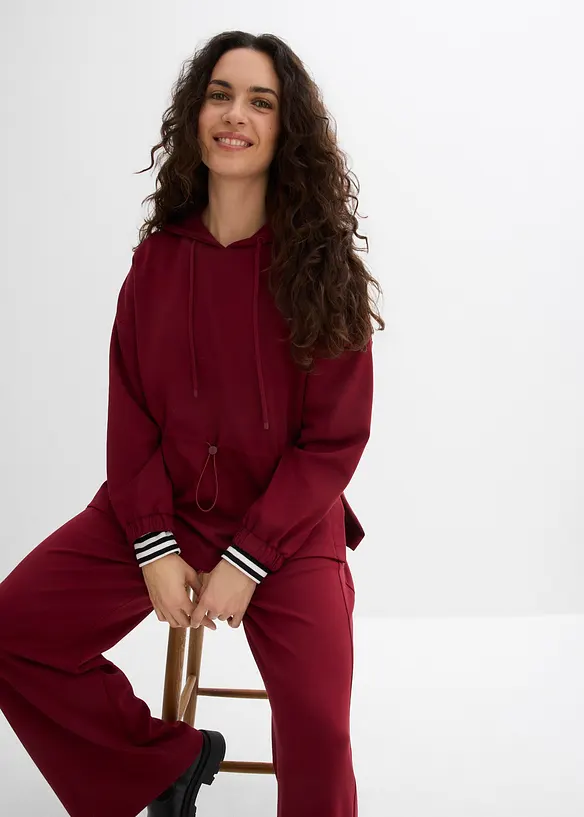 L&aring;ng sweatshirt i stabil trik&aring;, bonprix