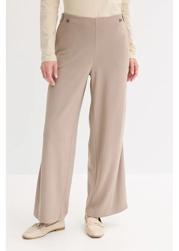 Jerseybyxa med dekorativa slejfar, bonprix