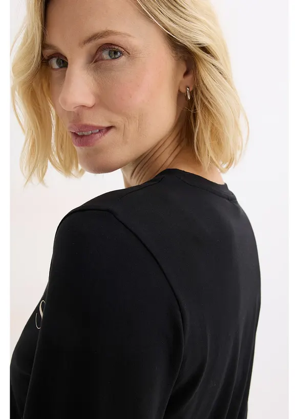 L&aring;ng&auml;rmad topp med ekologisk bomull, bonprix