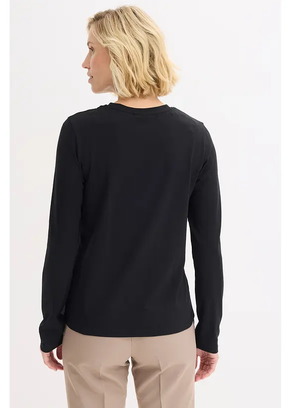 L&aring;ng&auml;rmad topp med ekologisk bomull, bonprix