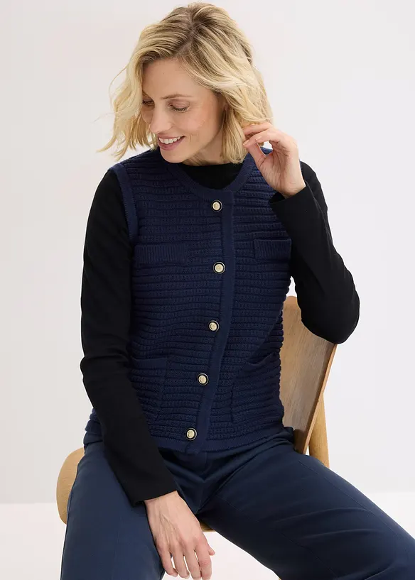 Stickad v&auml;st, bonprix