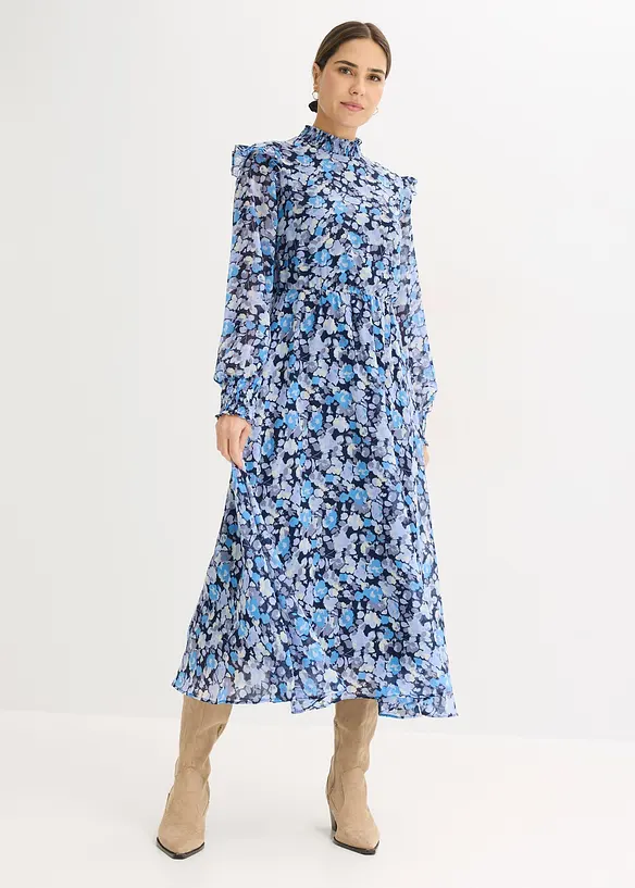 Chiffongkl&auml;nning med st&aring;krage, bonprix