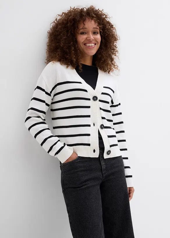 Stickad kofta, bonprix