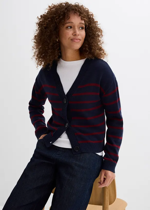 Stickad kofta, bonprix