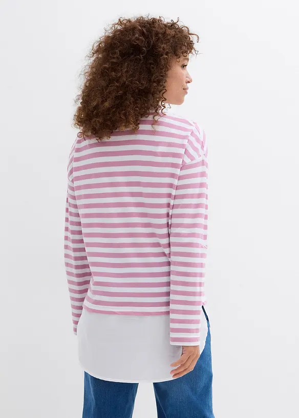 Sweatshirt i 2 i 1-stil, bonprix