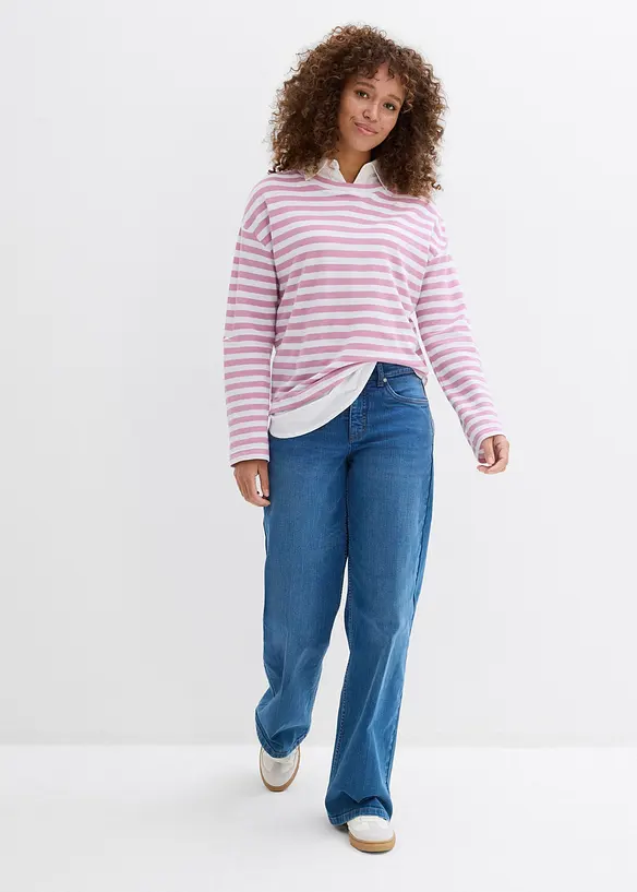 Sweatshirt i 2 i 1-stil, bonprix