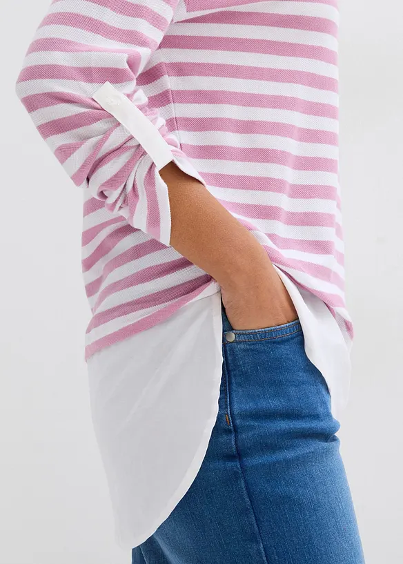 Sweatshirt i 2 i 1-stil, bonprix