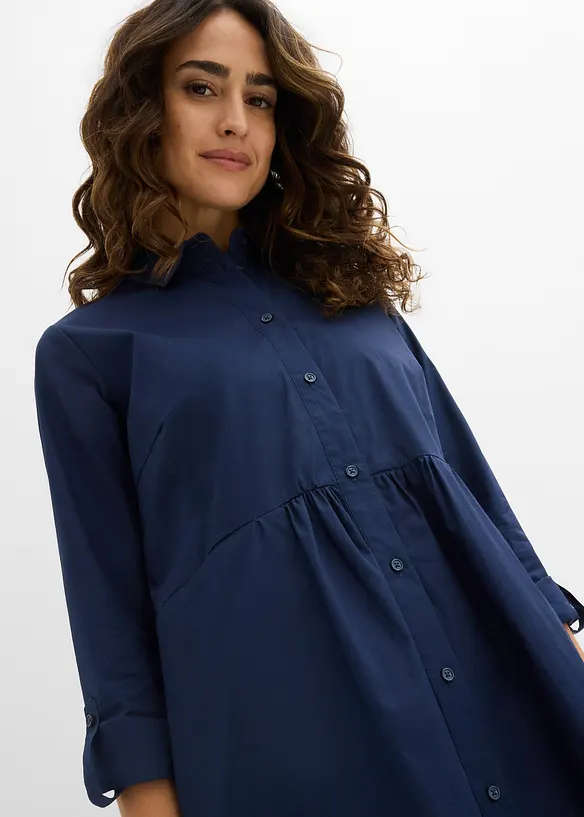 Skjortkl&auml;nning i ren bomull, bonprix