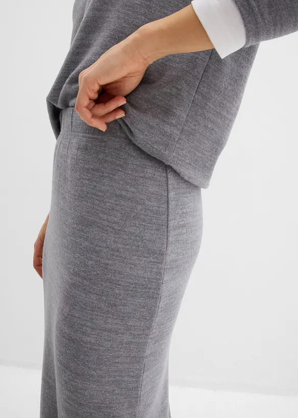 Trik&aring;kjol med stickad look, bonprix