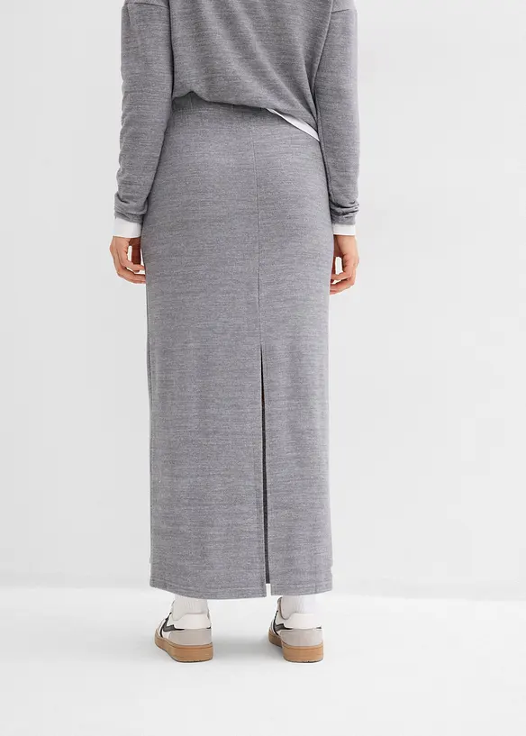 Trik&aring;kjol med stickad look, bonprix