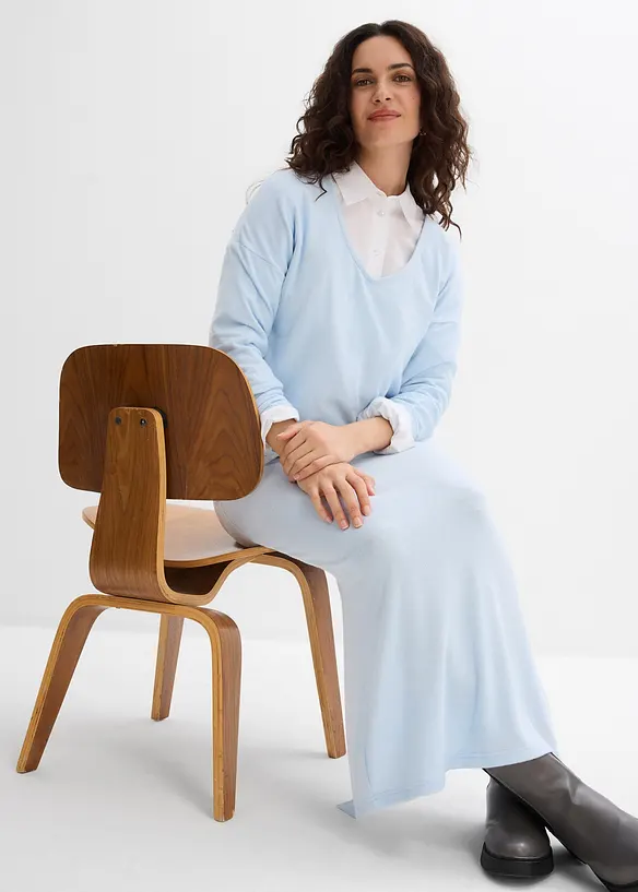 Trik&aring;kjol med stickad look, bonprix