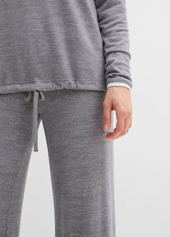 Oversizesweatshirt med stickad look, bonprix