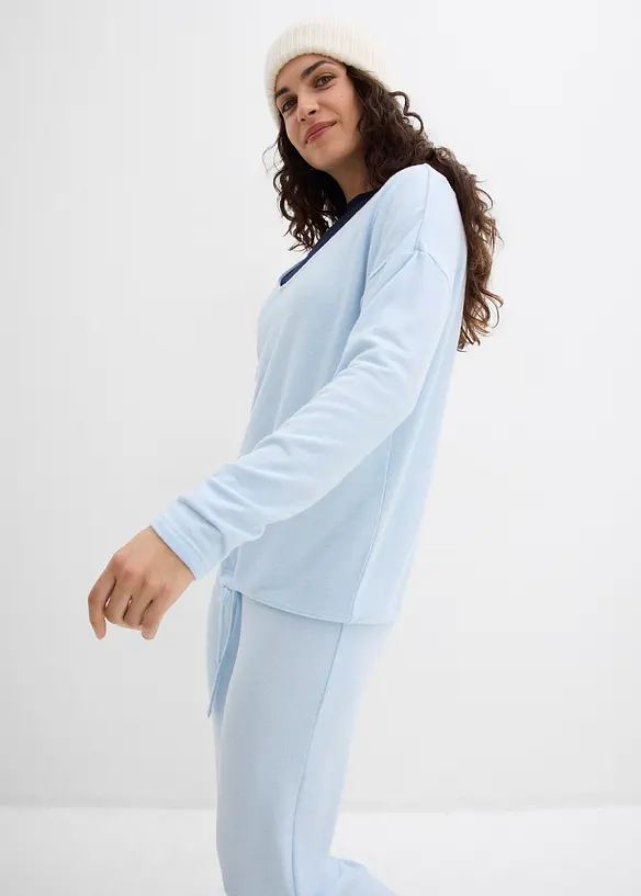 Oversizesweatshirt med stickad look, bonprix