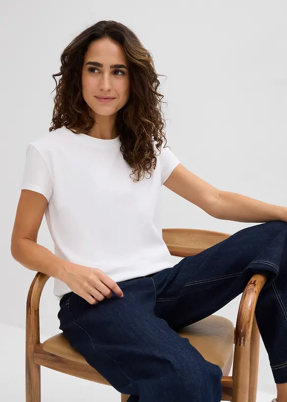 T-shirt av ekologisk bomull (2-pack), bonprix