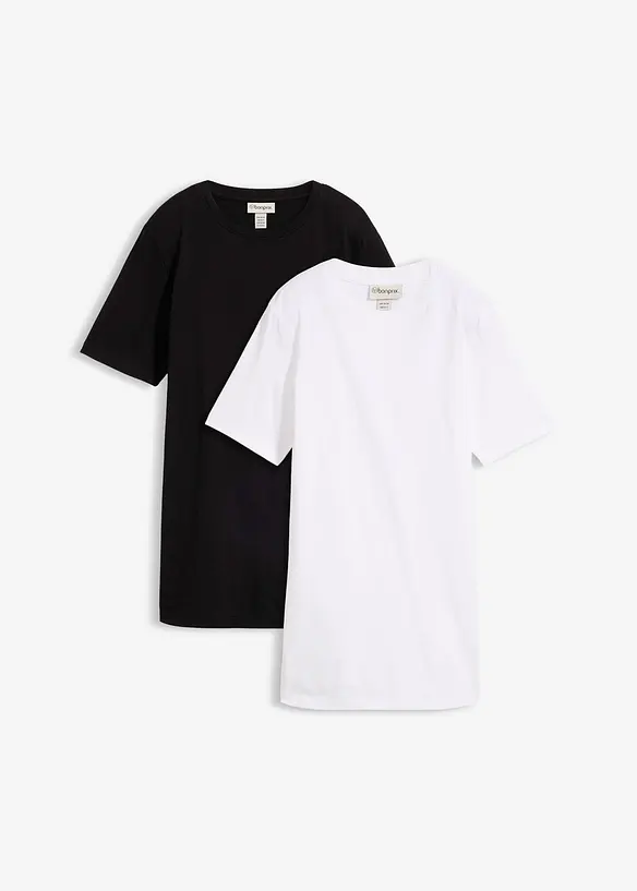 L&aring;ng topp i ekologisk bomull (2-pack), bonprix