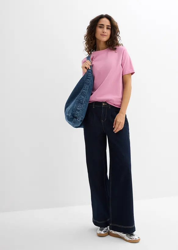 L&aring;ng topp i ekologisk bomull (2-pack), bonprix