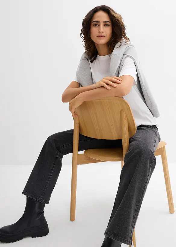 L&aring;ng topp i ekologisk bomull (2-pack), bonprix