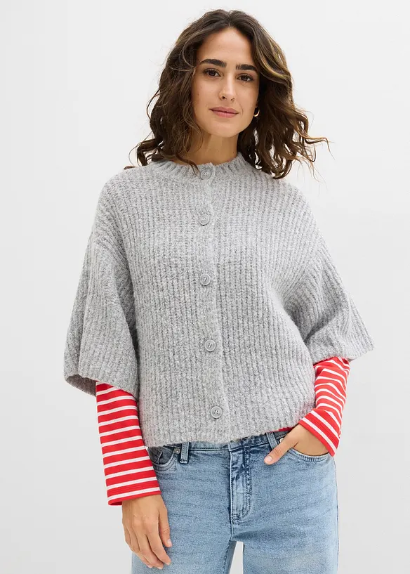 Stickad kofta, bonprix