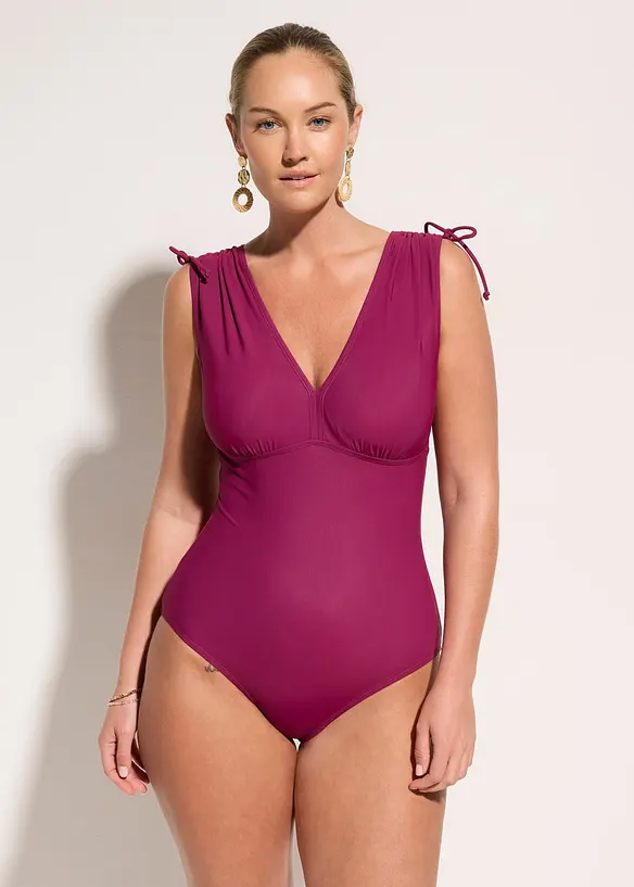 Baddr&auml;kt med l&auml;tt formande effekt och breda axelband, bonprix