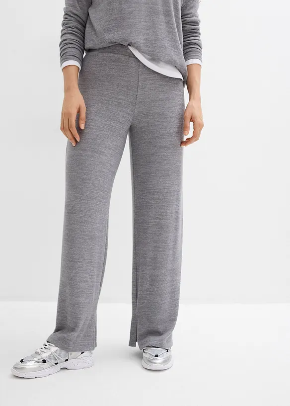 Jerseybyxa med stickad look, bonprix