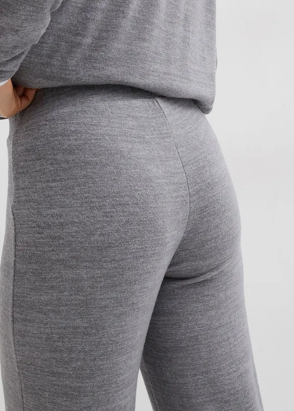 Jerseybyxa med stickad look, bonprix