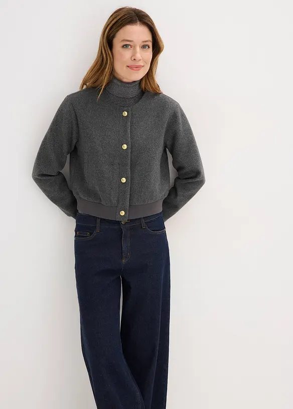 Blusjacka i mysig boucl&eacute;, bonprix