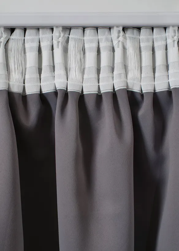 M&ouml;rkl&auml;ggande gardinl&auml;ngd med glansig yta, &auml;ven extral&aring;ng (1-pack), bonprix