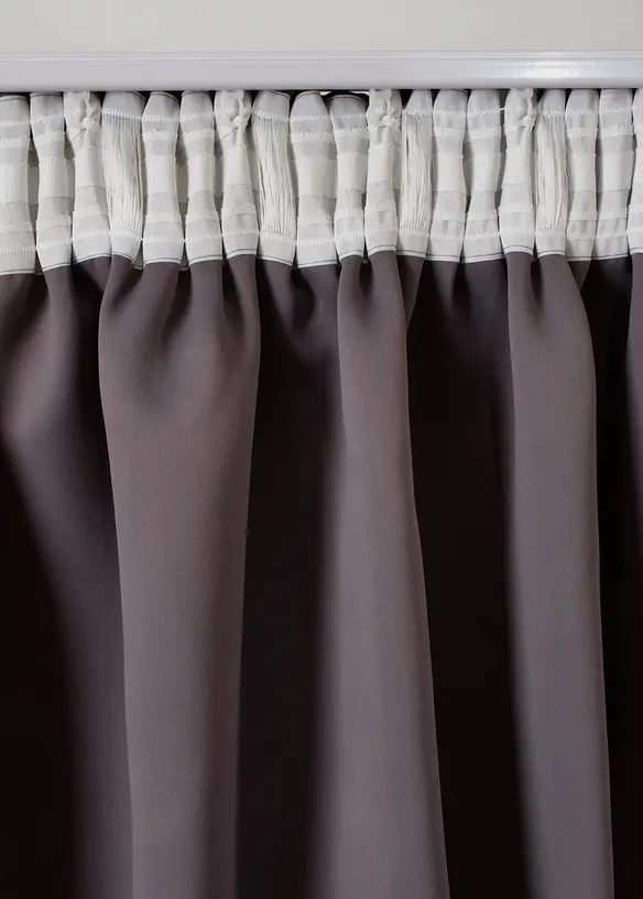 M&ouml;rkl&auml;ggande gardinl&auml;ngd med glansig yta, &auml;ven extral&aring;ng (1-pack), bonprix