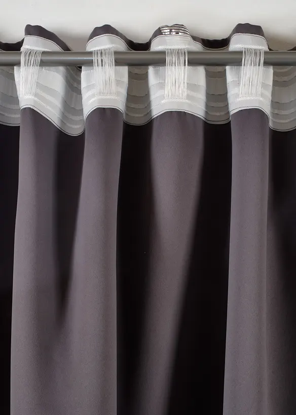 M&ouml;rkl&auml;ggande gardinl&auml;ngd med glansig yta, &auml;ven extral&aring;ng (1-pack), bonprix