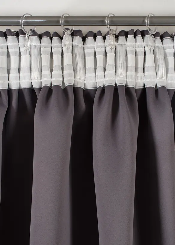 M&ouml;rkl&auml;ggande gardinl&auml;ngd med glansig yta, &auml;ven extral&aring;ng (1-pack), bonprix