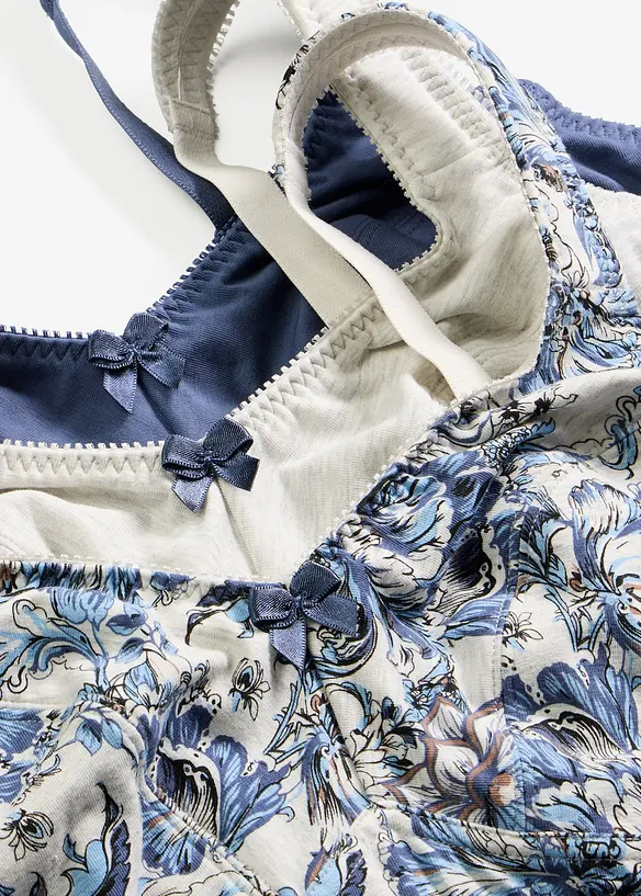 BH utan bygel (3-pack), ekologisk bomull, bonprix